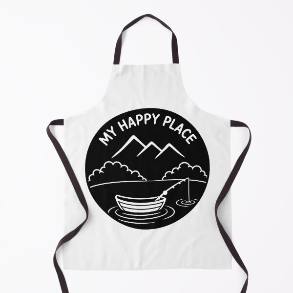Item preview, Fishing Happy Place Tee Black designed and sold by DredMuunStudios.