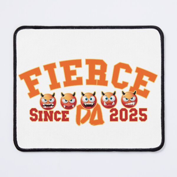 Item preview, Vintage Varsity Fierce Since 2025 Red Devil Emoji Retro Streetwear Graphic designed and sold by DesignArtist.ia.