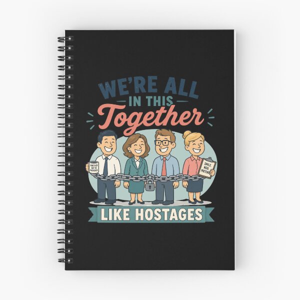 Item preview, We're All In This Together Like Hostages Funny Office Worker Cartoon Gift designed and sold by GibasVisuals.