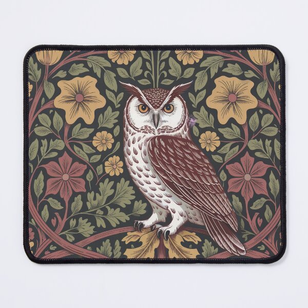 Item preview, William Morris Owl Art Print – Arts and Crafts Botanical Woodland Wall Decor designed and sold by Tamas Das.