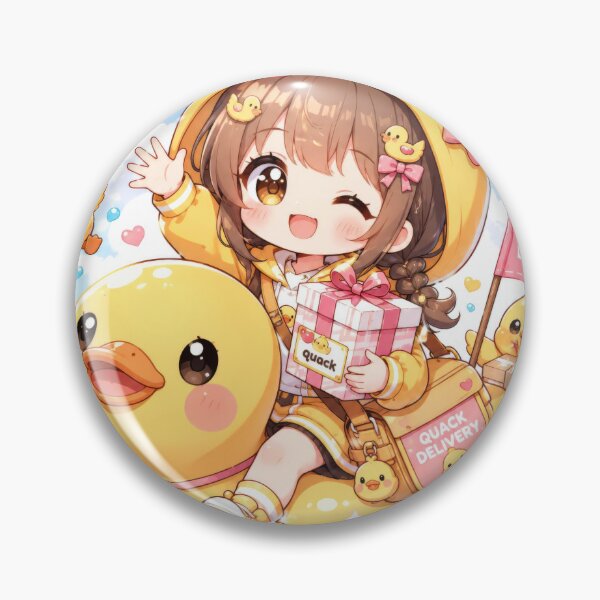 Item preview, Quack Delivery Girl Chibi Mascot designed and sold by konkapo00.