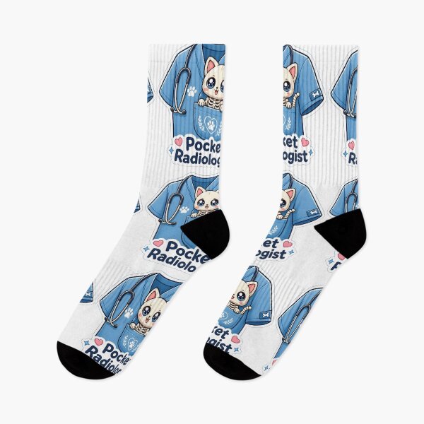 Item preview, Pocket Radiologist | Cute Kawaii Cat Skeleton Veterinary Radiology Design designed and sold by Bettybee00.