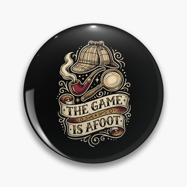 Item preview, The Game Is Afoot Sherlock Holmes Vintage Illustration Art designed and sold by Fenay Designs.