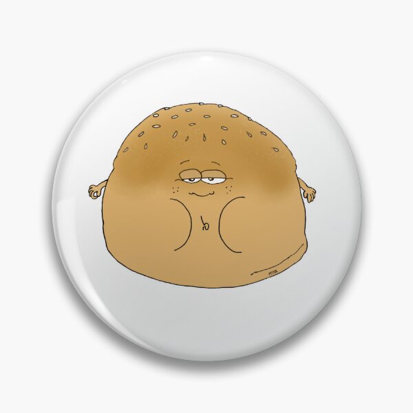 Item preview, Funny Burger Bun Sticker – Carbs Lover Gift Funny Foodie Mug Art designed and sold by MyxaART.