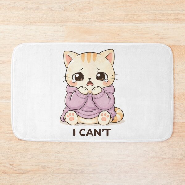 Item preview, I Can’t Cat | Cute Kawaii Aesthetic | Overwhelmed Emotional Mood Design designed and sold by The Mood Index.