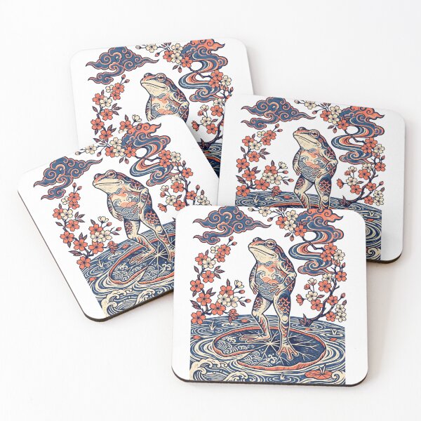 Item preview, Japanese Ukiyo-e Aesthetic Frog Tattoo - realistic frog designed and sold by fit-and-fine26.