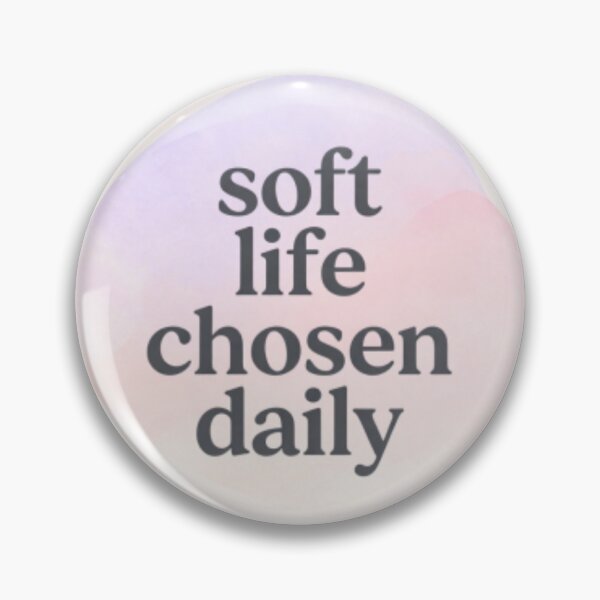 Item preview, Soft Life Chosen Daily – Minimalist Affirmation Typography Design designed and sold by CosmicQuietLab.