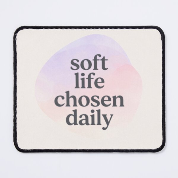 Item preview, Soft Life Chosen Daily – Minimalist Affirmation Typography Design designed and sold by CosmicQuietLab.