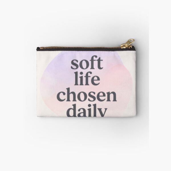 Item preview, Soft Life Chosen Daily – Minimalist Affirmation Typography Design designed and sold by CosmicQuietLab.