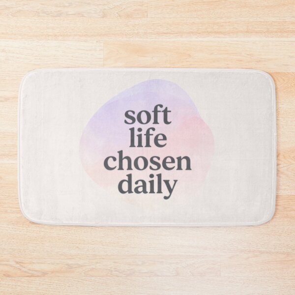 Item preview, Soft Life Chosen Daily – Minimalist Affirmation Typography Design designed and sold by CosmicQuietLab.