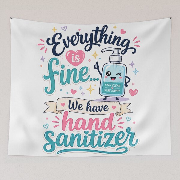 Item preview, Everything is fine - We have hand sanitizer! designed and sold by nikkolaus.