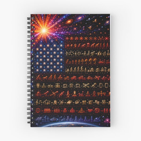 Item preview, Big Bang American Flag | Evolution of Life, Science & Civilization Poster, Prints and Tees designed and sold by RockyLambda.