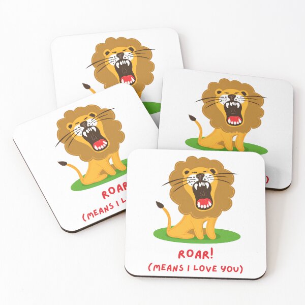 Item preview, Roaring Lion Cartoon – Cute Jungle Love Quote Art designed and sold by ROARSOME DESiGNS.