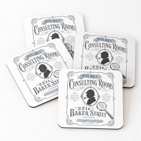 Item preview, Holmes Consulting Rooms 221B Baker Street Ornate Sign Art designed and sold by Fenay Designs.