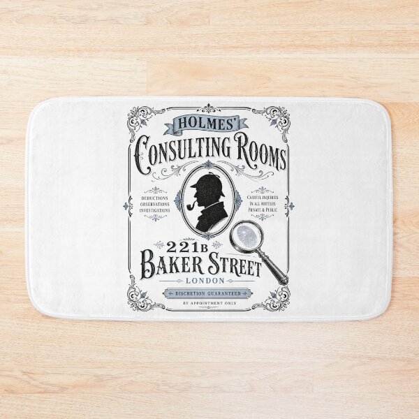 Item preview, Holmes Consulting Rooms 221B Baker Street Ornate Sign Art designed and sold by Fenay Designs.