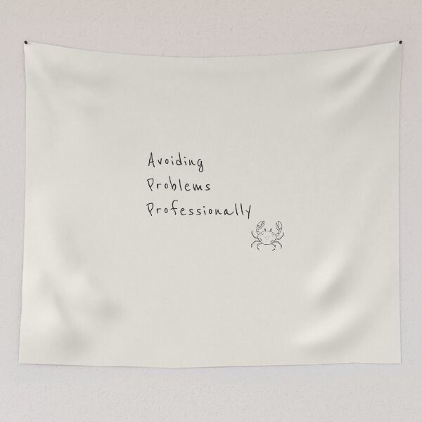 Item preview, Avoiding Problems Professionally | Minimal Crab Introvert Humor Design designed and sold by Lumi-Bloom.