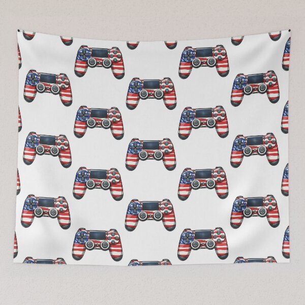 Item preview, American Flag Gamer 4th of July Video Games USA Patriotic designed and sold by smartrocket.