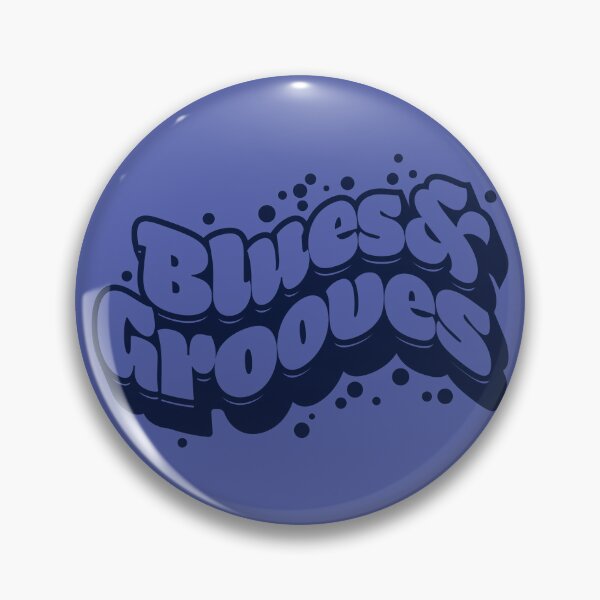 Item preview, Blues & Grooves Wavy-Outline Lettering designed and sold by wickedpretty.