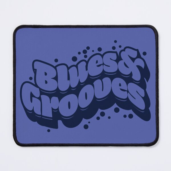 Item preview, Blues & Grooves Wavy-Outline Lettering designed and sold by wickedpretty.