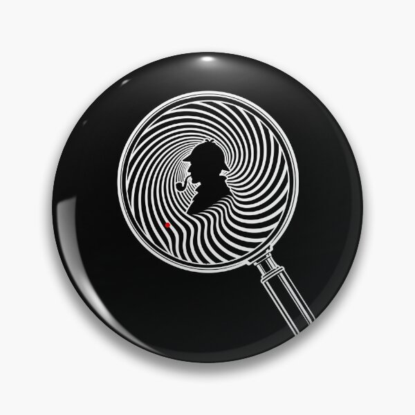 Item preview, Sherlock Holmes Magnifying Glass Optical Illusion Spiral Art designed and sold by Fenay Designs.