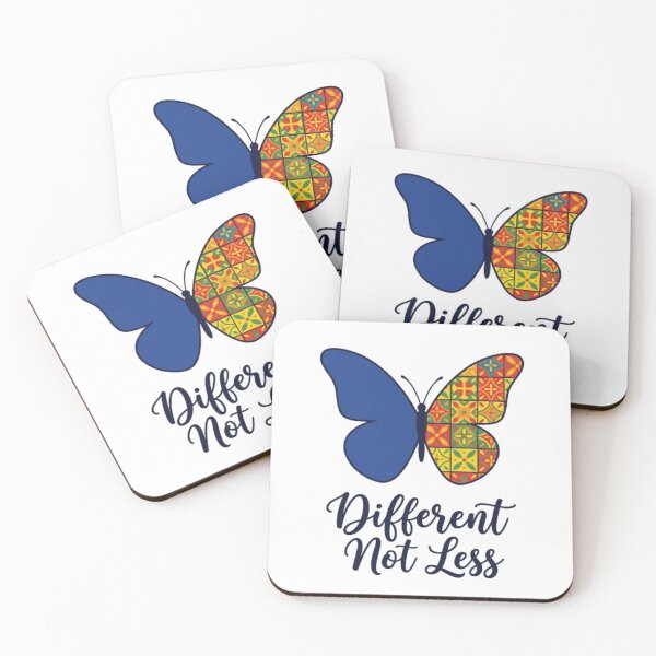 Item preview, Different Not Less Autism Awareness Butterfly Aesthetic Art designed and sold by CozyDesignsCo.