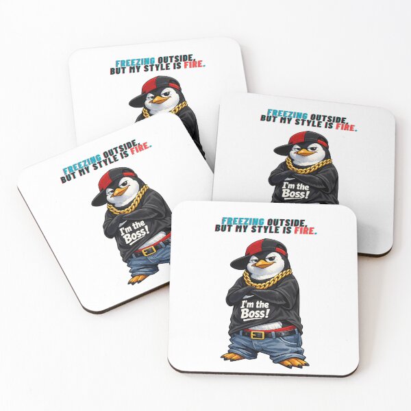 Item preview, Freezin outside– Funny Gangster Penguin Rap Design designed and sold by Rolta.
