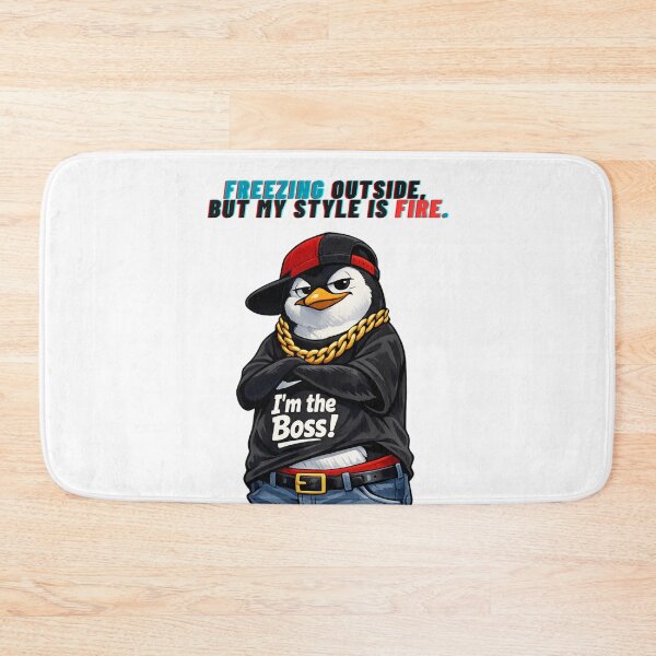 Item preview, Freezin outside– Funny Gangster Penguin Rap Design designed and sold by Rolta.