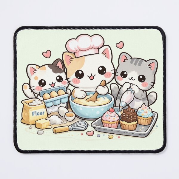 Item preview, Cute Baking Cats Kawaii Cupcake Bakery Squad designed and sold by PMestore.