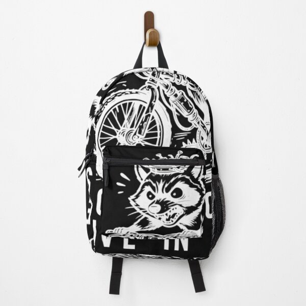 Item preview, Born To Ride Live In Chaos Funny Raccoon Bicycle T-Shirt designed and sold by The Bold Line Studio.