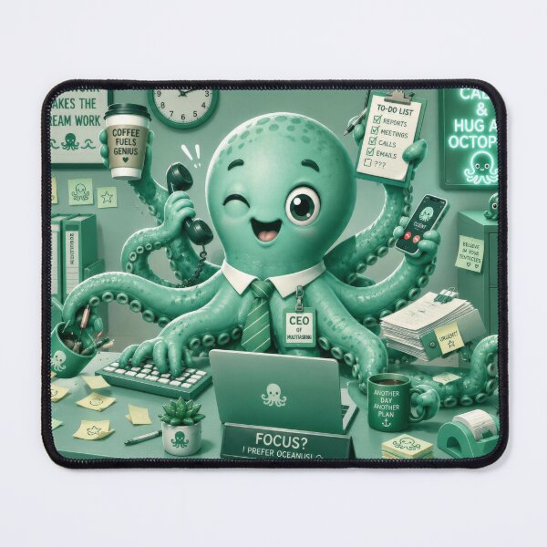 Item preview, Seagreen Octopus Office Chaos designed and sold by konkapo00.
