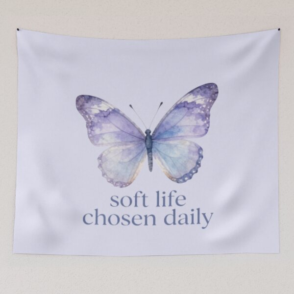 Item preview, Soft Life Chosen Daily – Gentle Wellness Motivational Typography Print designed and sold by CosmicQuietLab.