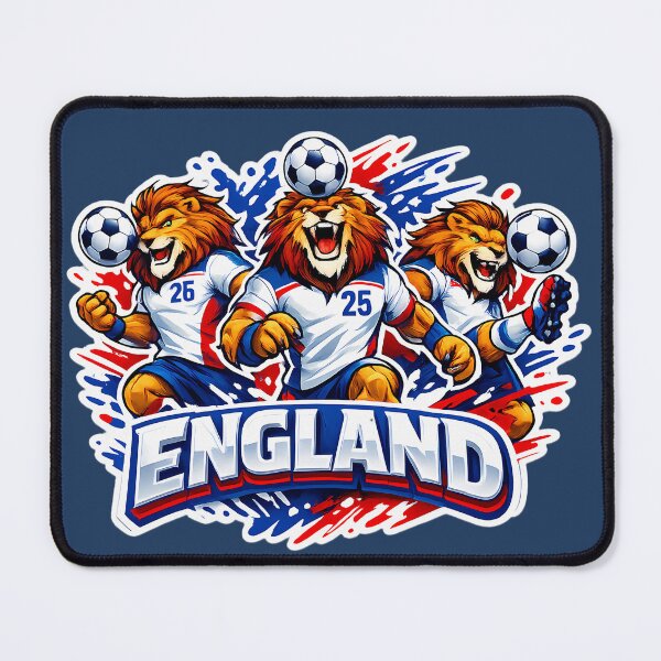 Item preview, England Three Lions football Mascot designed and sold by Ambroa Stuff.