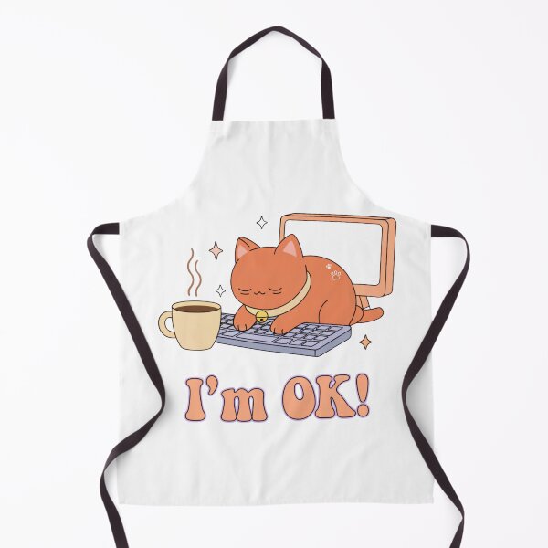 Item preview, I’m OK Cute Working Cat Kawaii Office Graphic Tee designed and sold by Mousy17.