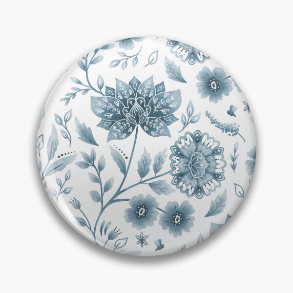 Item preview, Regency Blue Floral Chintz designed and sold by Posy&Pin.