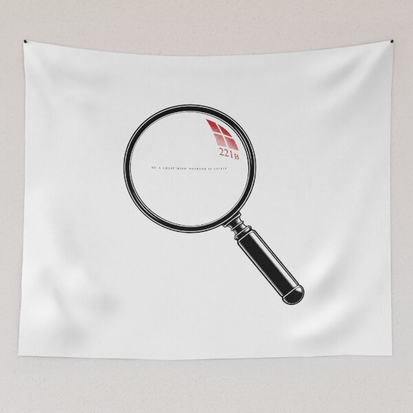 Item preview, Sherlock Holmes 221B Nothing Is Little Magnifying Glass Art designed and sold by Fenay Designs.