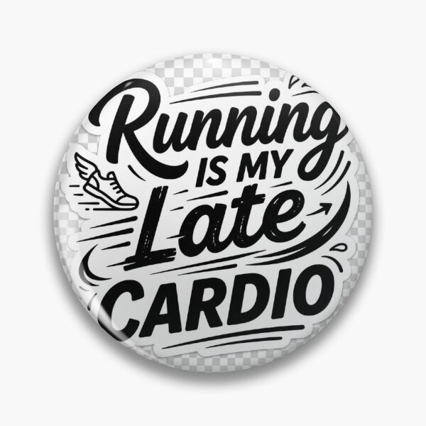Item preview, Running Late Is My Cardio Funny Typography Sticker designed and sold by R & K Fashions.