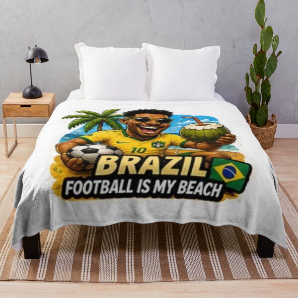 Item preview, Brazil 2026 Cartoon Football Fan Design designed and sold by syndia2209.