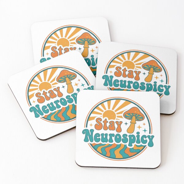Item preview, Stay Neurospicy Retro 70s Style Neurodiversity Quote designed and sold by CozyDesignsCo.