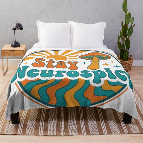 Item preview, Stay Neurospicy Retro 70s Style Neurodiversity Quote designed and sold by CozyDesignsCo.