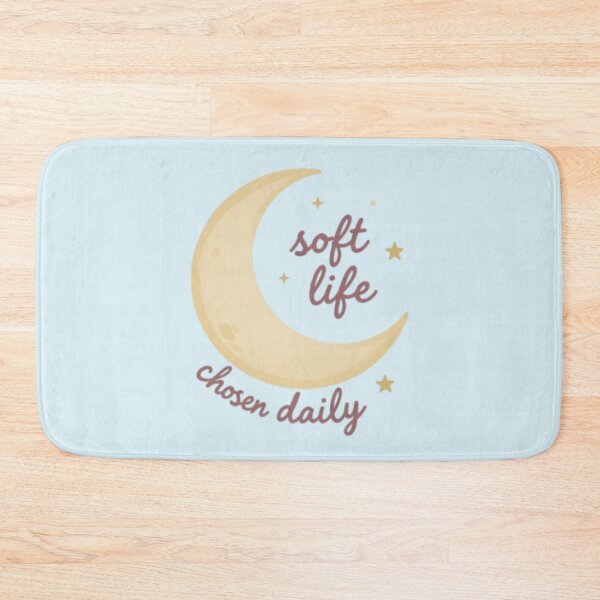 Item preview, Soft Life Chosen Daily – Cozy Minimalist Lunar Typography Art designed and sold by CosmicQuietLab.