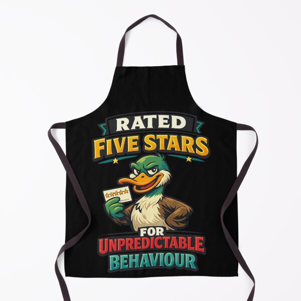 Item preview, Rated Five Stars For Unpredictable Behaviour Funny Duck Design designed and sold by TeeTimeTreasure.