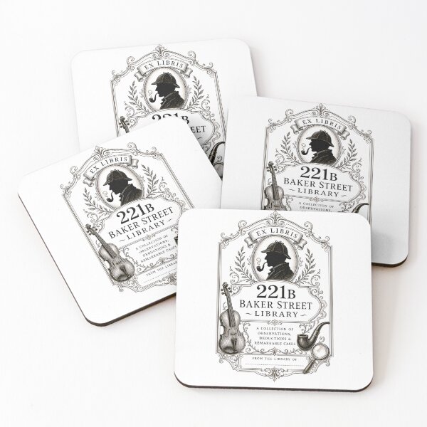 Item preview, Ex Libris 221B Baker Street Library Sherlock Holmes Bookplate Art designed and sold by Fenay Designs.