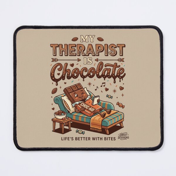 Item preview, Funny Chocolate Addiction Quote For World Chocolate Day – My Therapist Is Chocolate Humor Gift designed and sold by Im-Ara.