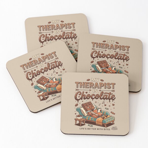 Item preview, Funny Chocolate Addiction Quote For World Chocolate Day – My Therapist Is Chocolate Humor Gift designed and sold by Im-Ara.