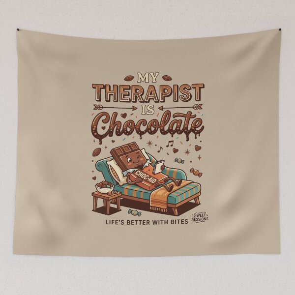 Item preview, Funny Chocolate Addiction Quote For World Chocolate Day – My Therapist Is Chocolate Humor Gift designed and sold by Im-Ara.
