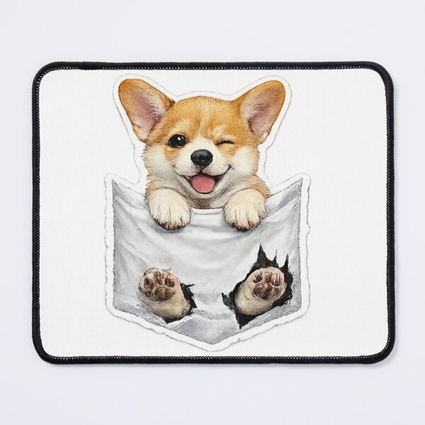 Item preview, Cute Winking Corgi Pocket Puppy Funny Dog Lover Gift designed and sold by PoojaArtLab.