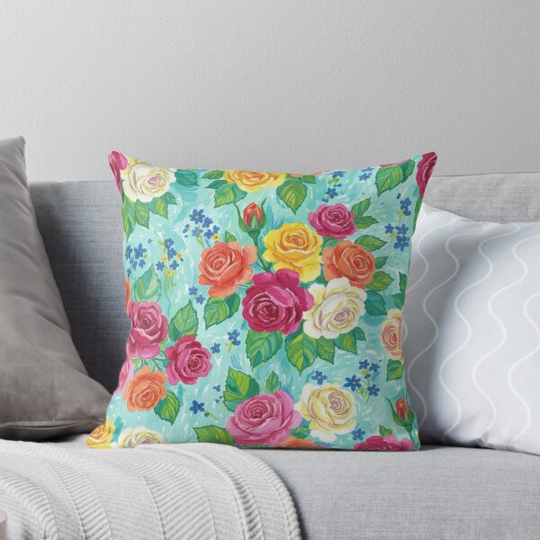 Item preview, Tropical Flower Watercolor Pattern | Preppy Summer Botanical Print | Maximalist Design designed and sold by Desolaa_Arts.