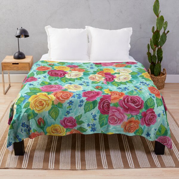 Item preview, Tropical Flower Watercolor Pattern | Preppy Summer Botanical Print | Maximalist Design designed and sold by Desolaa_Arts.