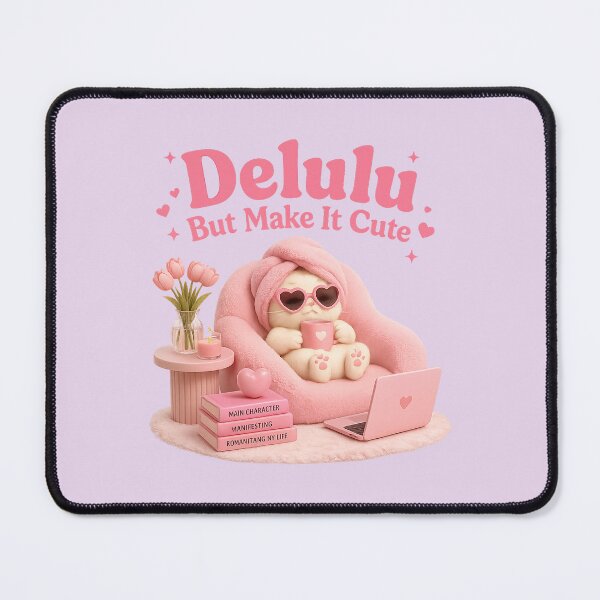Item preview, Delulu But Make It Cute – Cozy Kawaii Cat Aesthetic designed and sold by PMestore.