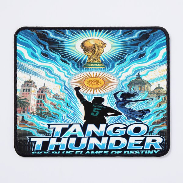 Item preview, Argentina — “Tango Thunder: Sky-Blue Flames of Destiny” designed and sold by Twala Creative Studio.